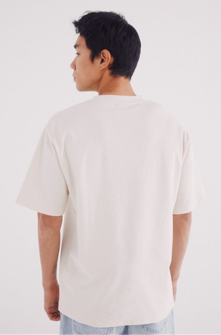 SPRINGFIELD Textured T-shirt White 2