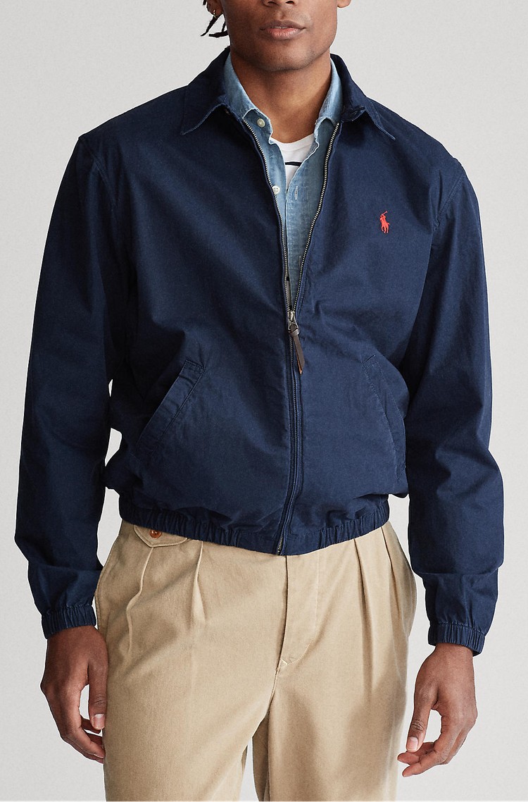 RALPH LAUREN Bayport platnena jakna Modra - Blue 