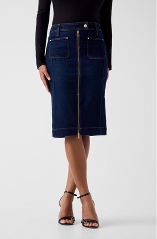 Denim longuette skirt