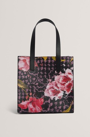 Manjša tote torbica s cvetličnim vzorcem