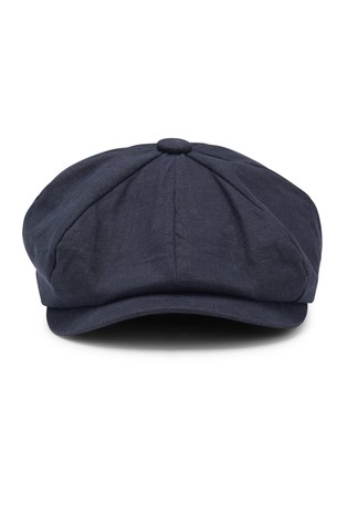 Beckham x Boss baker-boy cap in linen