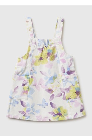 Obleka z naramnicami s cvetličnim vzorcem