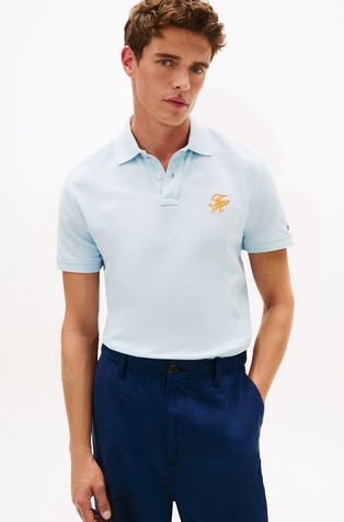 Regular fit logo polo majica s kratkimi rokavi iz pikéja