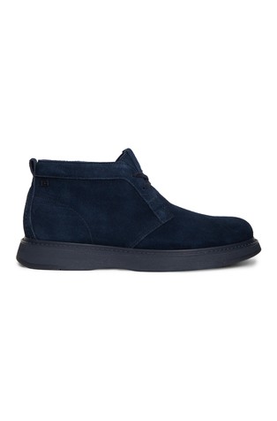 Suede Flag Plaque Chukka Ankle Boots