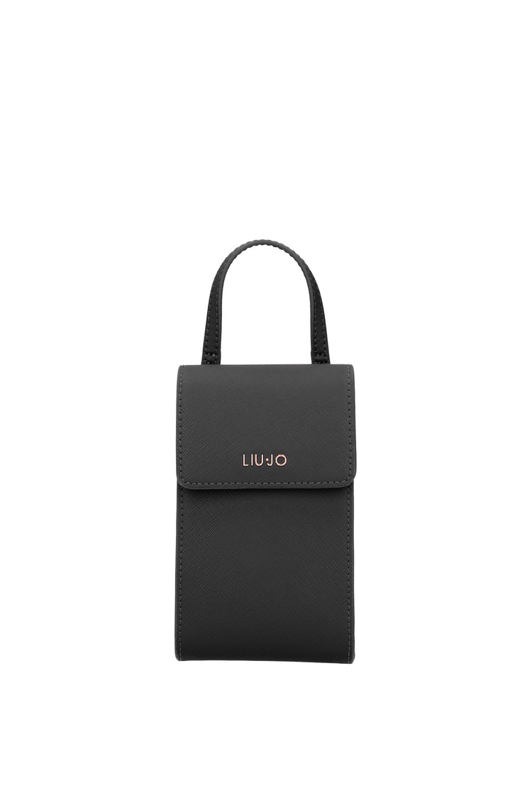 LIU JO Faux-leather phone case Black 