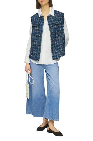 S.OLIVER Poplin blouse in relaxed fit with bow White 3
