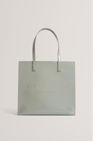 Patent Faux Leather Tote Bag