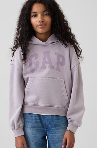 Gap logo pulover s kapuco za deklice