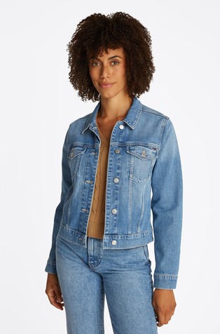 Slim fit denim jakna