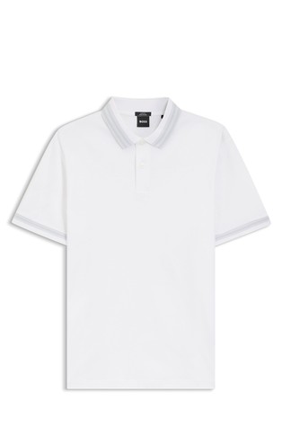 Slim fit polo majica iz merceriziranega bombaža