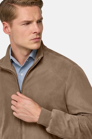 BOGGI MILANO Bomber jakna iz semiša Rjava - Brown 3