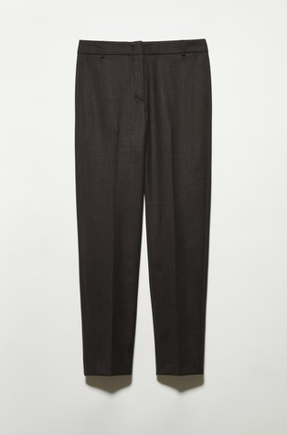 Slim-fit wool-blend trousers