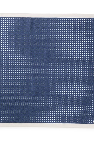 HUGO BOSS Viscose-silk bandana with polka-dot pattern Dark Blue 2