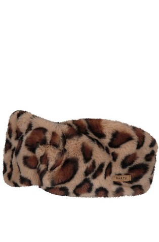 Breanne faux-fur headband with leopard print