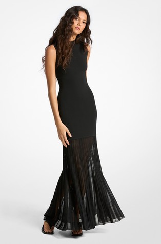 Sleeveless Maxi Dress with Sheer Detail