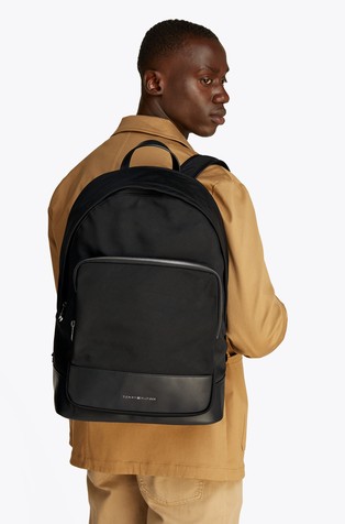 TOMMY HILFIGER TH Business nahrbtnik s kovinskim logotipom Črna - Black 5