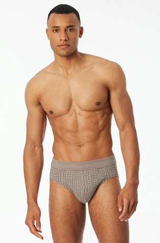 SCHIESSER Fine Interlock - mini briefs with pattern Beige 3
