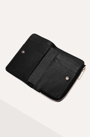 COCCINELLE C-Me majhna usnjena denarnica Črna - Black 2