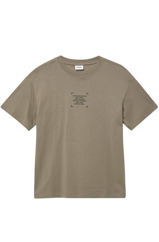 Oversized T-shirt with print on the back and front