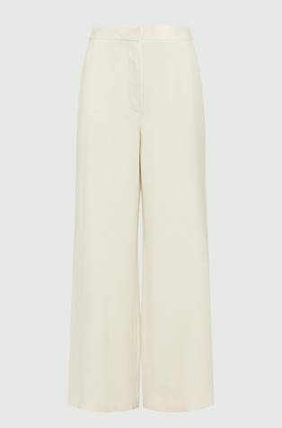 Relaxed fit trousers in linen-cotton blend