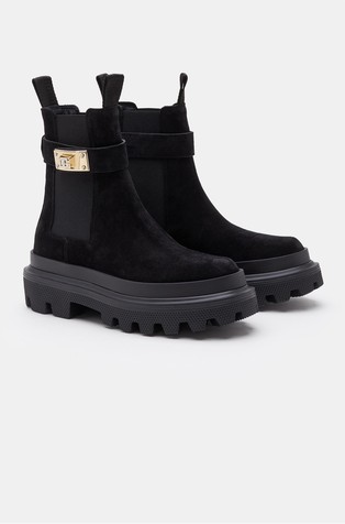 DOLCE &amp; GABBANA Suede ankle boots Black 2
