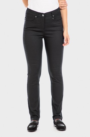 Cotton trousers with elastic detail at waist