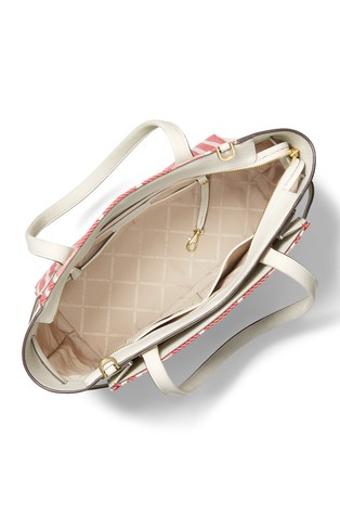 MICHAEL KORS Carmen velika logo torba Roza - Pink/White 2