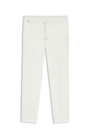 Modern-fit trousers in a linen blend