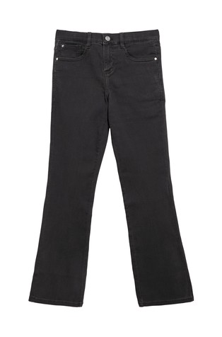 Jeans hlače z visokim pasom in zvončastimi hlačnicami