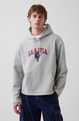 Gap logo moški pulover s kapuco