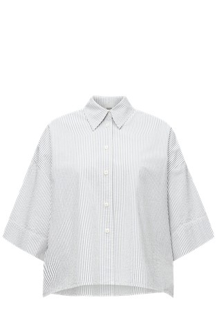 Boxy fit striped shirt in cotton