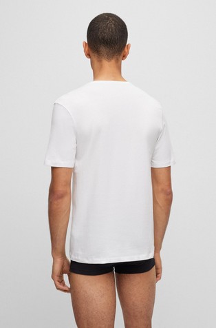 HUGO BOSS Paket 3 logo spodnjih majic s kratkimi rokavi Večbarvna - Black-White-Olive 4