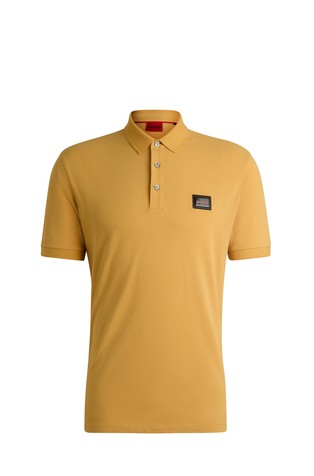 Bombažna polo majica z gumiranim logo našitkom