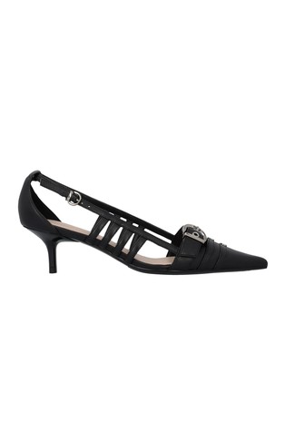 Nappa leather slingback pumps