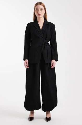 TSTHEO balloon front tie trousers