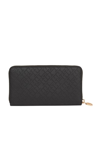 TOMMY HILFIGER TH Monogram Zip-Around Wallet Black 2
