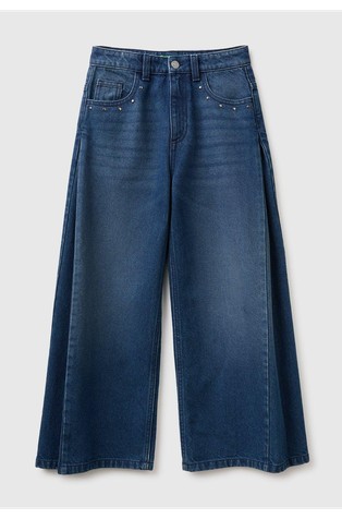 Wide-fit jeans with studs