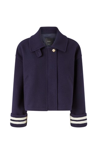 Kratka jakna iz volnene mešanice