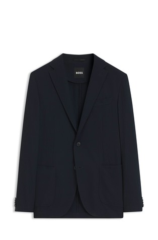 Slim fit suknjič iz teksturirane tkanine