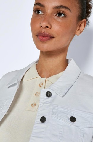 NOISY MAY NMDEBRA denim jacket White 2