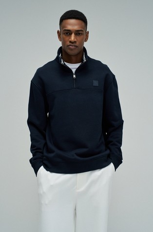 Pulover z delno zadrgo