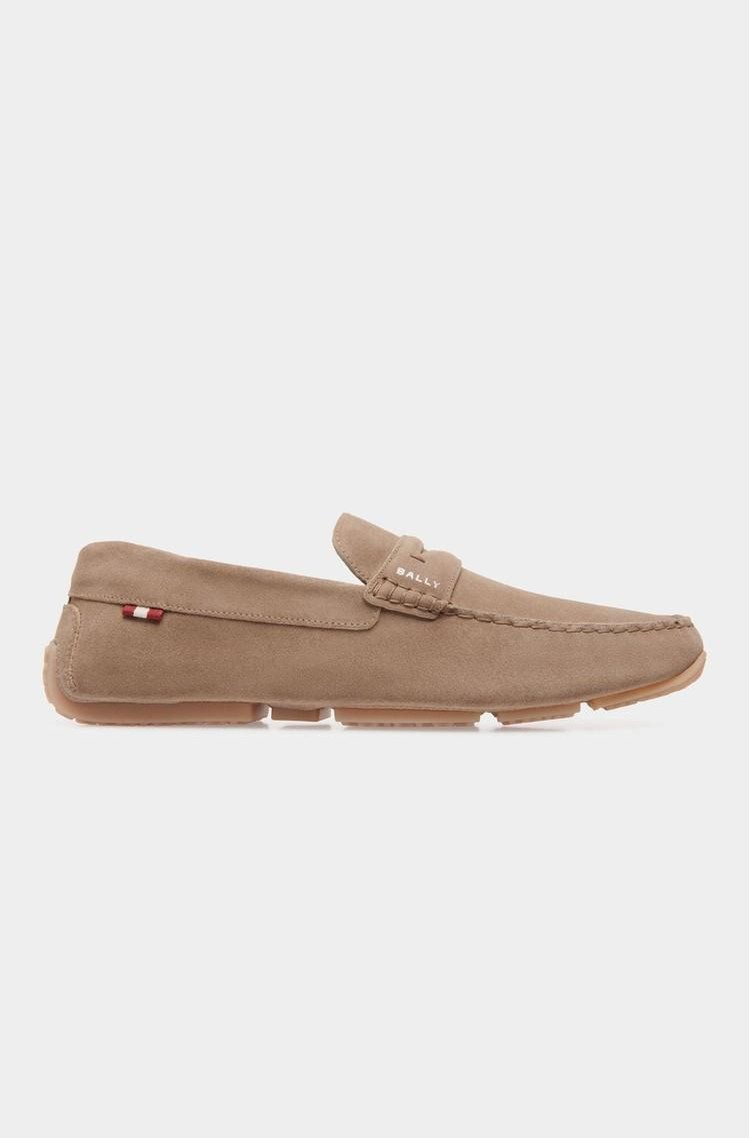 BALLY Mokasini iz semiša Rjava - Taupe 