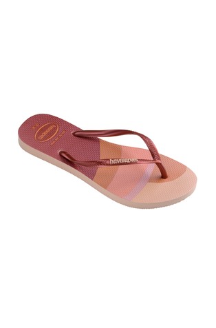 HAVAIANAS Slim Palette Glow japonke Roza - Ballet Rose 2