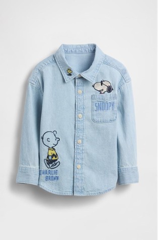 Snoopy denim srajca za malčke