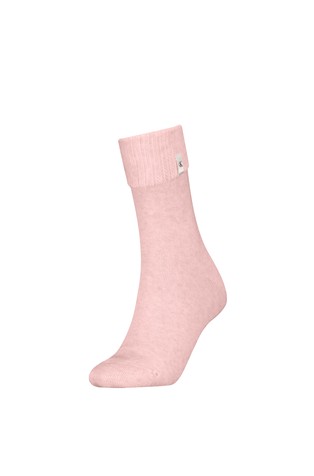 Cotton-blend socks with folded cuff