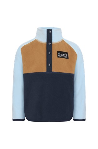 DIDRIKSONS Monte Kids' Half Button Navy 7