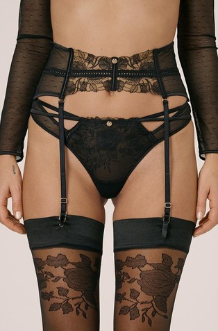 Amour Blossom garter belt