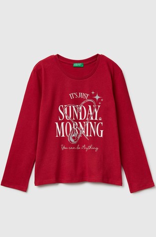 Majica z dolgimi rokavi in bleščečim potiskom