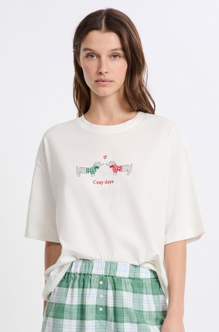 Perla cotton T-shirt with print