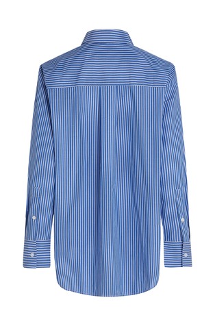TOMMY HILFIGER Črtasta srajca iz organskega bombaža Modra - Blue / White 6